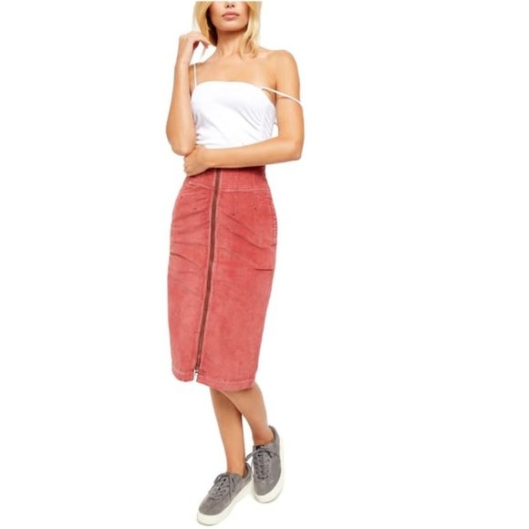 Free People Dresses & Skirts - 💥 Free People I Want It All Corduroy Midi Skirt
